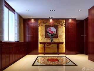 中式风格别墅玄关设计效果图欣赏