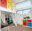 儿童房间实木高低床设计实景图