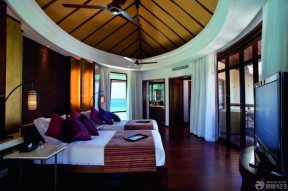 卧室吊顶造型 东南亚风格室内