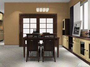 咖啡色门框 厨房装修设计