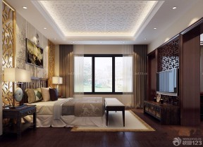 中式窗帘 卧室设计