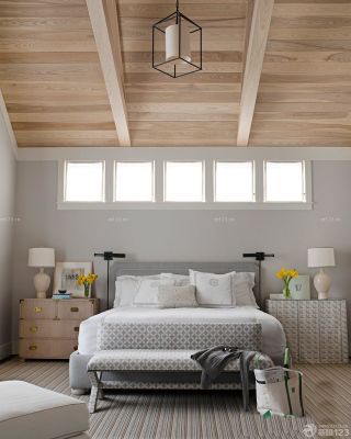 最新简约风格小户型卧室吊顶造型设计 