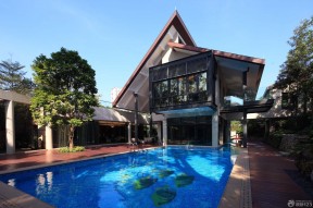 世界东南亚风格豪宅外观设计效果图