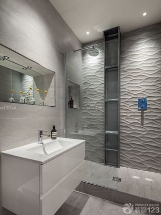 淋浴房石膏板背景墙喷头效果图