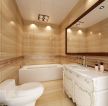 现代欧式混搭风格浴室铝扣天花板效果图