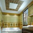 现代混搭家居浴室铝扣天花板设计效果图