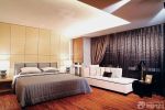 现代主卧室纯色窗帘设计图片