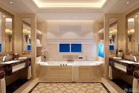 欧式古典风格电梯洋房浴室设计效果图
