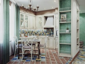 厨房地面瓷砖 美式田园风格