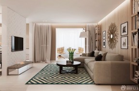 现代美式110-120平米室内客厅装潢图欣赏