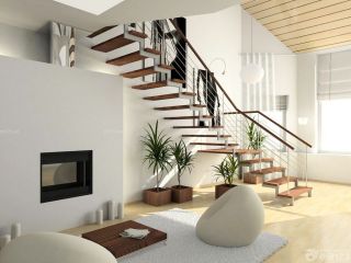 家装60平米小复式钢木楼梯装修效果图