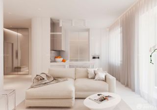 现代美式110-120平米室内客厅装修效果图大全