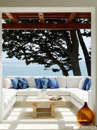 70平米小户型地中海风格露天阳台设计图