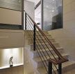 70平米跃层木楼梯扶手装修设计图片