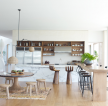 最新简约风格130平米室内开放式厨房装修效果图大全2014