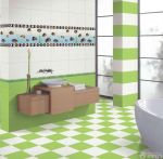 洗手间绿色瓷砖设计图