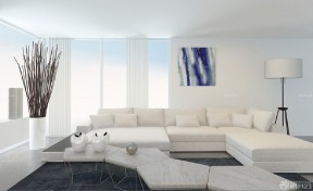130平米客厅简单装修效果图 沙发背景墙