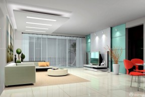 130平米客厅简单装修效果图 现代简约风格