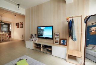 70多平米楼房木质墙面装修效果图片欣赏