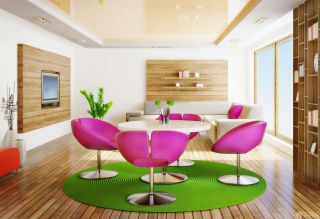 时尚简约风格130平米客厅创意组合家具简单装修设计效果图