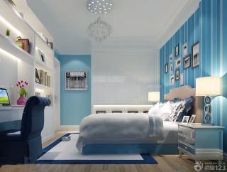 现代100平米三房两厅卧室装修设计图片