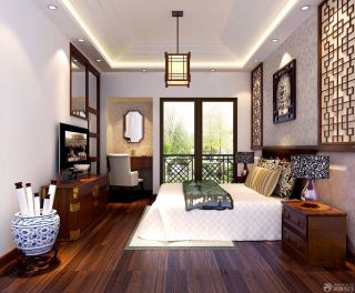 中式风格80平小复式卧室装修效果图