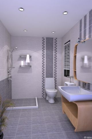 现代简约风格80平米小户型两室一厅卫生间装修效果图