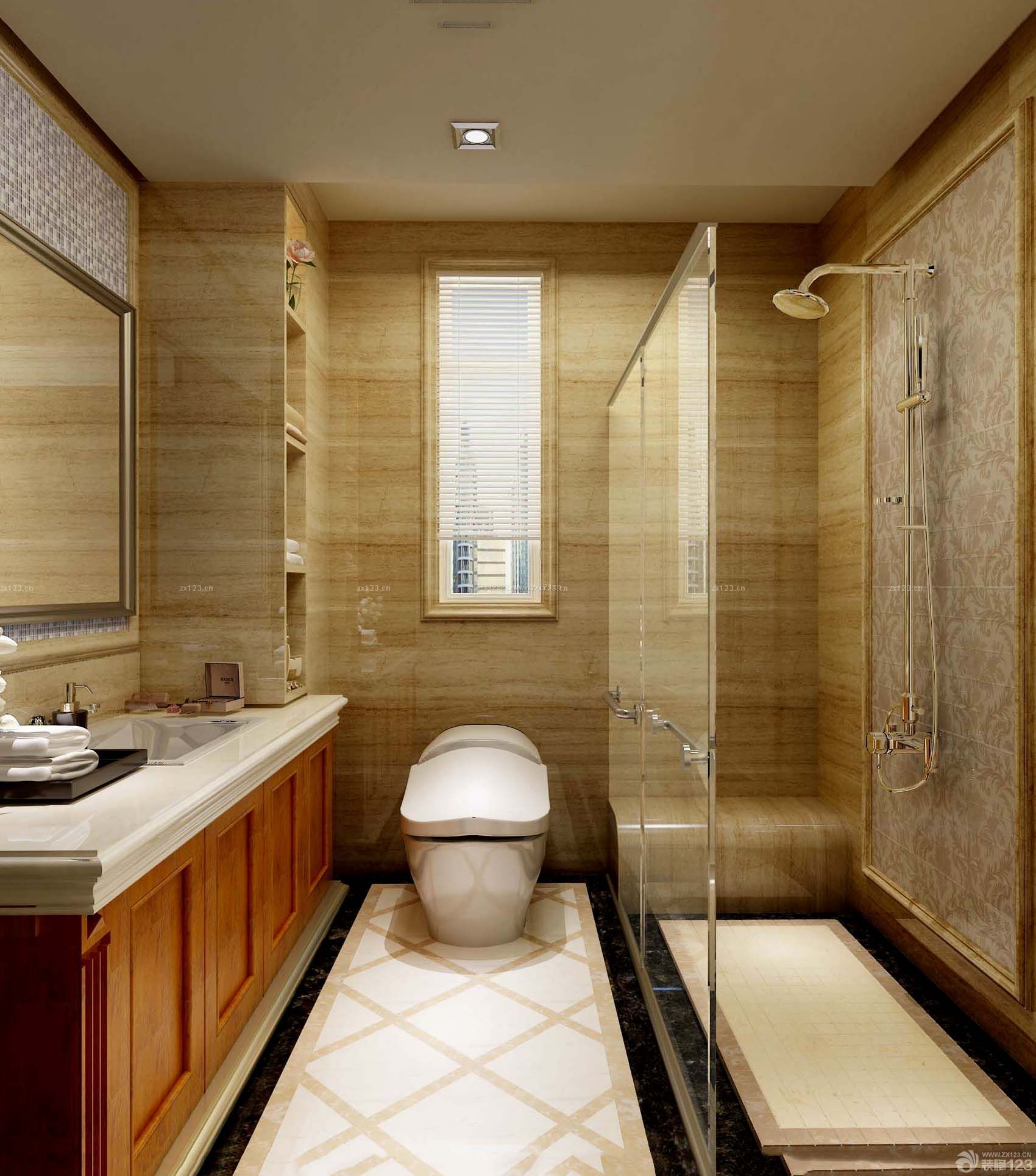 现代北欧风格120平米房屋浴室装修效果图