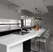 黑白简约120平方米别墅厨房设计图片