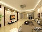 最新100平方二室二厅家庭电视背景墙装修效果图片