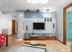 最新现代100平方二室二厅家庭电视背景墙装修效果图