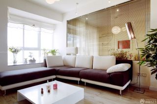 70平米两房客厅白色茶几装修效果图片