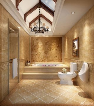 典雅欧式新古典120平方米别墅浴室图片