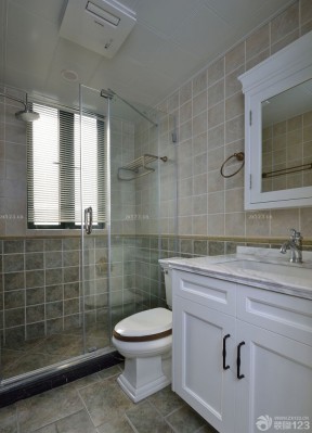90平米小三房装修 瓷砖卫浴装修效果图片