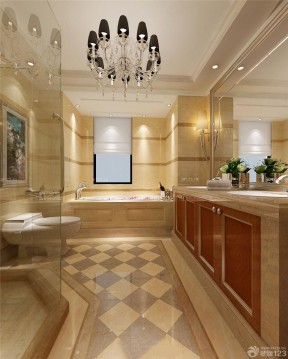 120平米房子装修设计 浴室柜装修效果图片