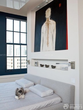 3万元80平米两房卧室美式装饰画装修效果图