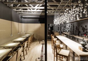 100平米咖啡厅装修 吊顶设计装修效果图片