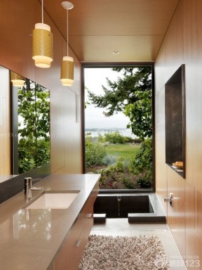 80平米两室一厅小户型装修 浴室装修设计图片