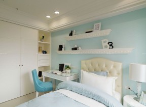 70平米一室一厅装修效果 床头背景墙装修效果图片