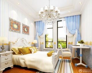100平方米房子卧室窗帘搭配效果图