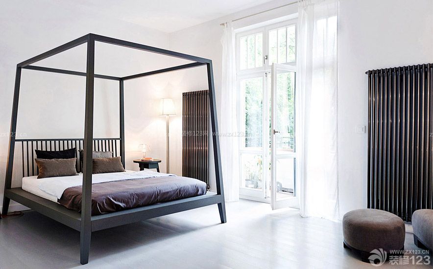现代简约式120平米卧室床装修设计案例