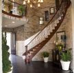 美式别墅铁艺楼梯装修效果图图片欣赏