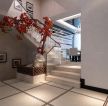 现代自建房楼梯玻璃护栏设计效果图片