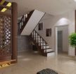 中式家装自建房楼梯设计效果图片