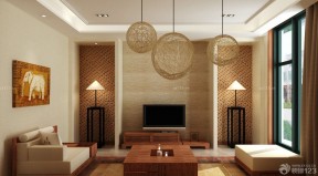 80平米装修效果图3室1厅 东南亚风格室内设计