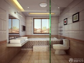 浴室砌砖浴缸装修效果图片
