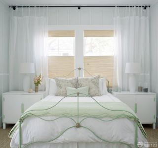 精致家装60平米两室两厅白色窗帘装修设计