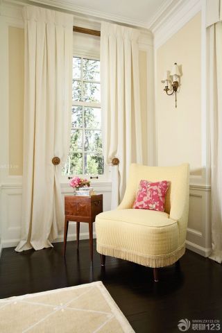 素雅现代东南亚窗帘装修120平米样板房图片
