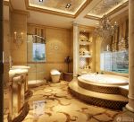 奢华欧式150平方独栋别墅浴室装修设计图片大全欣赏