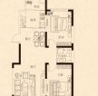 100平方两室两厅一卫别墅户型图